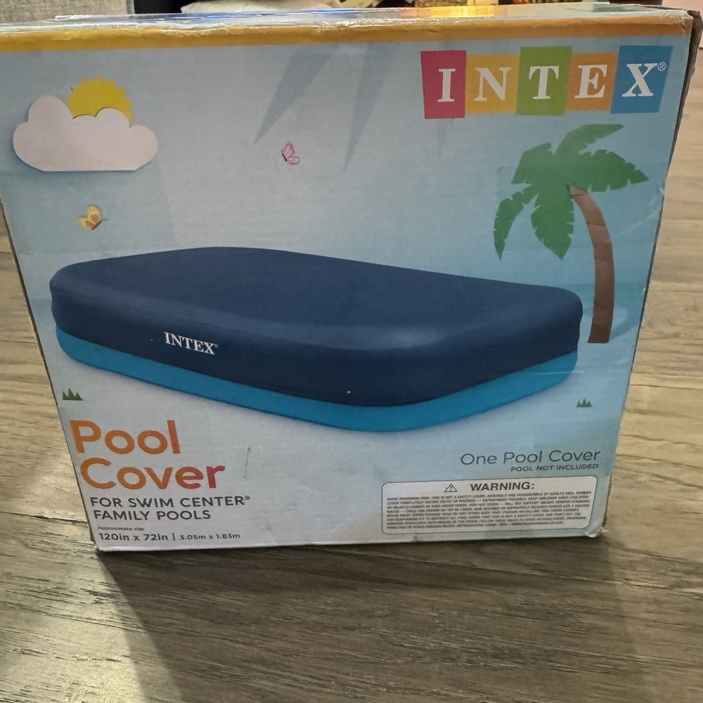 New! Intex Pool Cover 120"x72" Rectangular Above Ground Outdoor‎ Swimming Pool